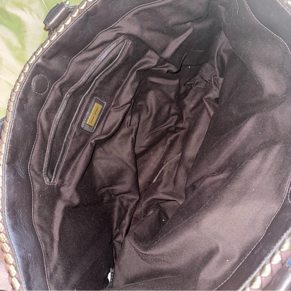 Banana Republic Tangiers Woven Leather Large Tote Bag Brown Bronze - Picture 6 of 10